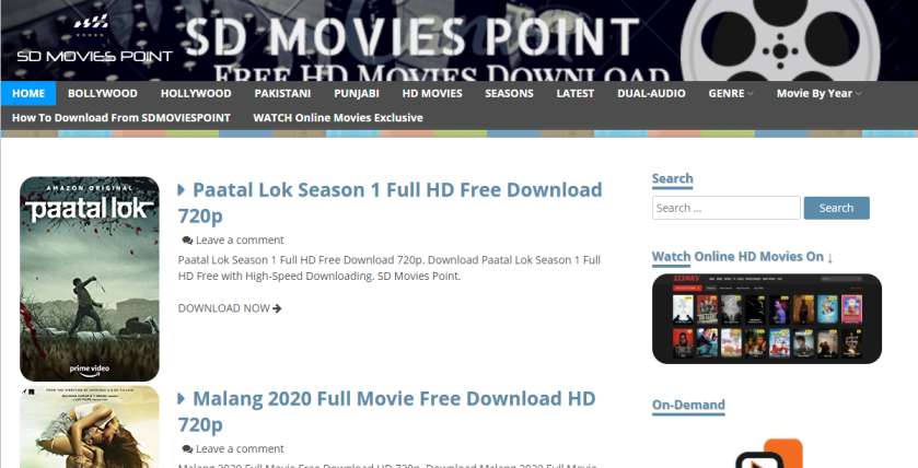 SD Movies Point 2020 live and working link : watch and download latest hollywood tollywood and bollywood movies, know is it legal or illegal ?