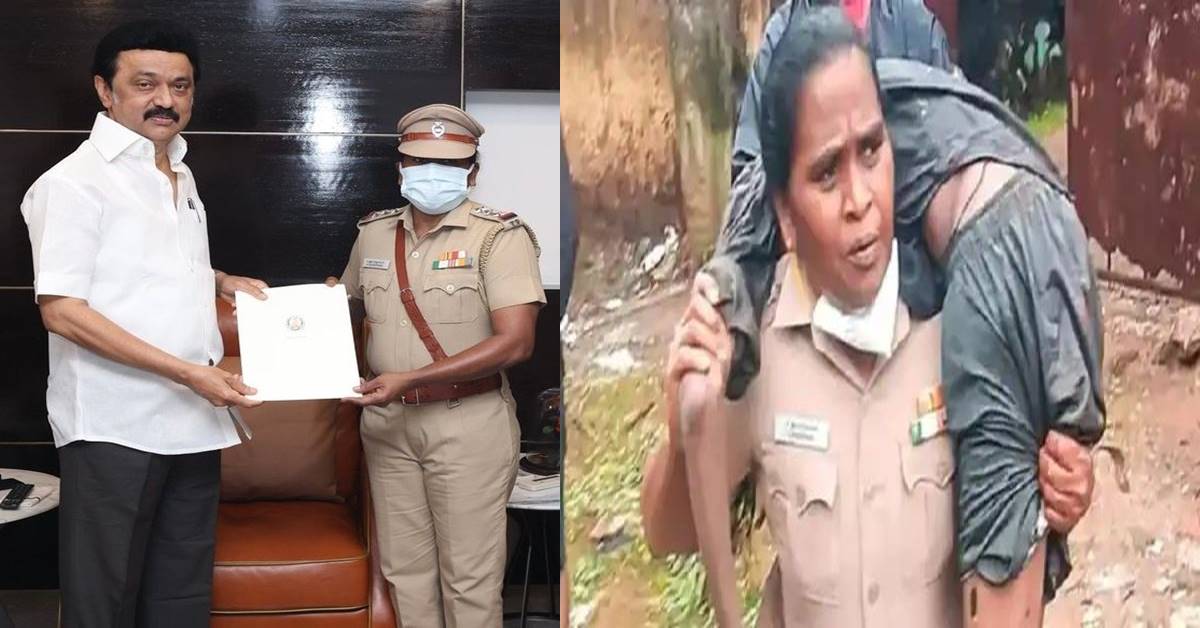 lady singham Rajeshwari : सड़क पर बेहोश पड़े शख्स को महिला पुलिसकर्मी ने कंधे पर उठाकर भिजवाया अस्पताल, सोशल मीडिया में वायरल हुई वीडियो