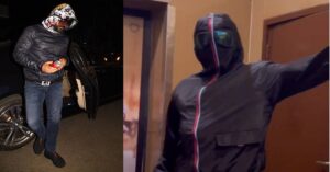 raj kundra hiding face