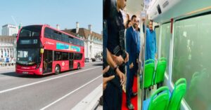 Electric double-decker bus